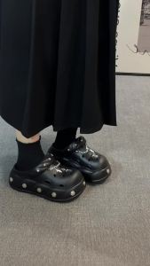 6CM WomenS Clogs For Outdoor Wear 2025 New Summer Model Thick-Soled Closed-Toe Slippers For Ladies
