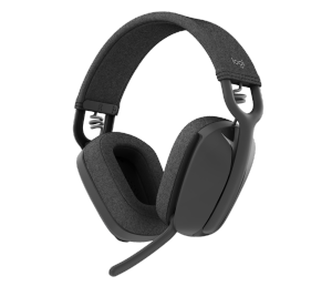 Logitech Zone Vibe 100 Lightweight Wireless Over Ear Headphones with Noise Canceling Microphone