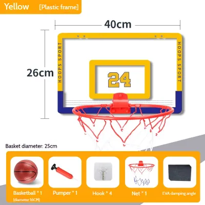 Basketball Hoop Set for Kids Indoor Basketball Ring With Free Basketball Indoor Sports Portable Folding Basketball Frame Wall Mounted Basketball Board