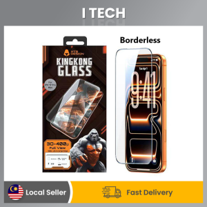 I TECH ATB Borderless Tempered Glass for iPhone 18 17 16 15 Pro Max Full View 400μm Ultra-Large Arc Edge
