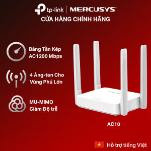 Bộ Phát Wifi Mercusys AC10 Băng Tần Kép Chuẩn AC1200