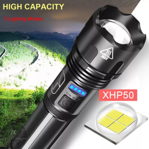 JK XHP50.2 Powerful flashlight 5 Modes Usb Zoom Led Torch XHP50 18650 Battery Best Camping