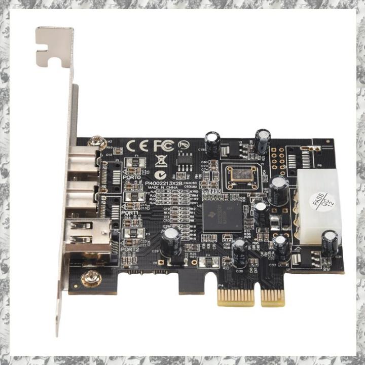 (NDFZ) PEX30016 3 Port IEEE 1394 Firewire 1394B & 1394A PCIe 1.1 X1