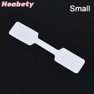 Heabety 100pcs White Price Label Tags with Hanging String Jewelry Stationery Shoes Cloth