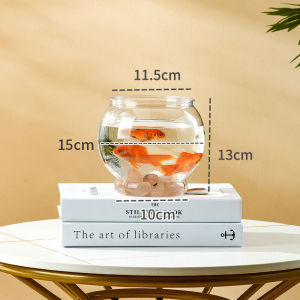 Clear Plastic Vase Transparent Fish Bowl Round Fish Bowl Flower Planter Small Fish Tank Hydroponic Desktop Decorative