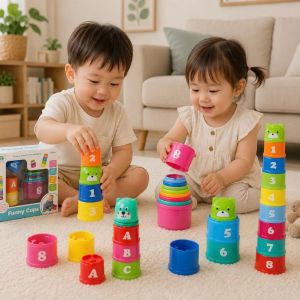 Đồ Chơi Tháp Cốc Xếp Chồng Số Và Chữ Cái Rèn Luyện Tư Duy Cho Bé LILA COCCHONG296