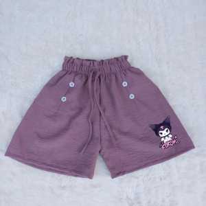 CELANA KULOT ANAK LABUBU MIXUE CRINKLE AIRFLOW PRINT DTF USIA 2-9 TAHUN KANTONG POCKET