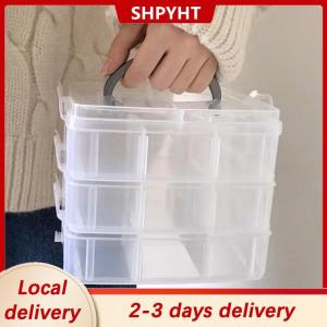[COD] Ship within 24 hours Transparent Jewelry Storage Box Large-Capacity Finishing Box Necklace Ring Stud Earrings Storage Box Jewelry Box Ornament Box