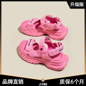 Free Shipping Paris-Style Chunky Platform Sandals For Women New Summer Collection Thick-Soled Soft Fashionable Versatile Beach Sandals Roman Style