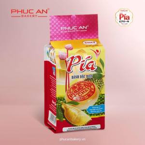 Bánh Pía Phúc An Số 5 (Chay) - Đậu Xanh Sầu Riêng - 250gr/4 bánh /túi