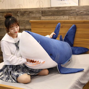 Giant Megalodon Shark kpop Plush Toys For Girls Huge Kawaii Soft Stuffed Doll Pillow Cushion Greative Birthday Gifts for Kids h260819