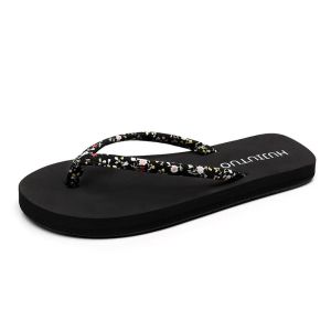[Free Shipping] Korean-Style WomenS Summer Wedge Sandals Thick-Soled Beach Shoes Flat Flip-Flops Fashionable And Trendy