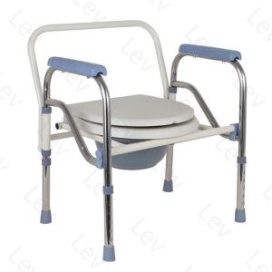 Foldable Adult Commode Chair Adjustable Lightweight Potty Seat Movable Toilet Bath Squatting Stool for Elderly Pregnant Women Adult