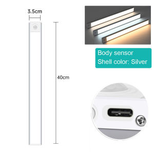 Vimite 3 Color Motion Sensor Night Light LED Type-C Rechargeable Cabinet Light Wireless Kitchen Closet Wardrobe Lamp for Indoor Lighting Bedroom Bedside Lamp