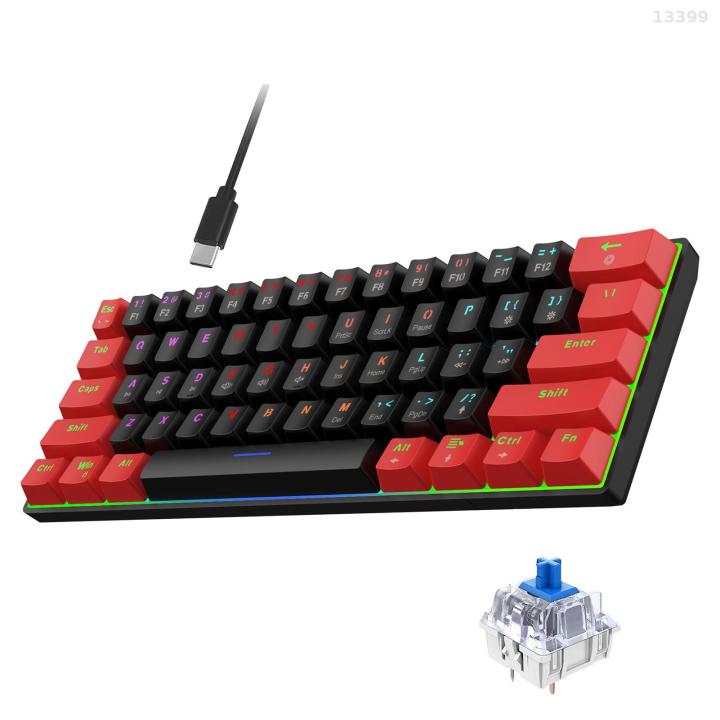 HXSJ V900 RGB Mechanical Keyboard 61-key Gaming Keyboard High-quality