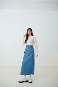 KYLIE TRANSPARENT SHIRT  เสื้อเชิ้ตแขนยาวโปร่งแสง ผ้าเทนเซลนำเข้าผ้าเกรดพรีเมี่ยม เส้นใยธรรมชาติใส่สบายมาก  (ราคาเฉพาะเสื้อ)