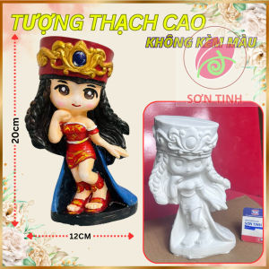 Tượng thạch cao Chó cứu hộ M49 (Không kèm màu) Bé Tô Màu Tô Tượng trò chơi trẻ em