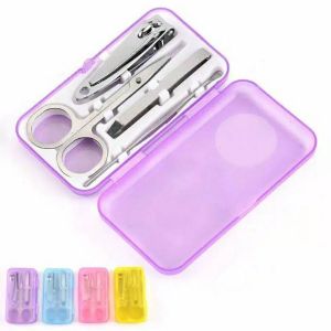 Manicure Pedicure Set Dompet Paket Pembersih Kuku Pinset Gunting Lancip Korek Telinga Kuping
