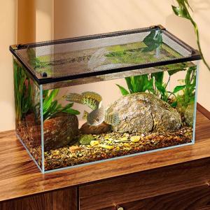Reinforced Magnetic Mesh Screen for Aquariums with Secure Clip to Stop Fish Escaping Jump Prevention