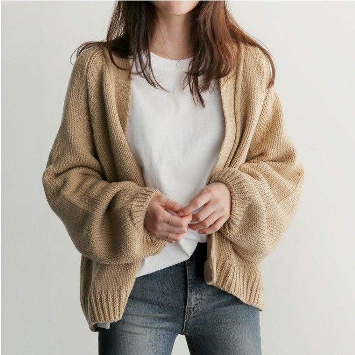 Women Knitted Loose Fit Cardigan Lazada