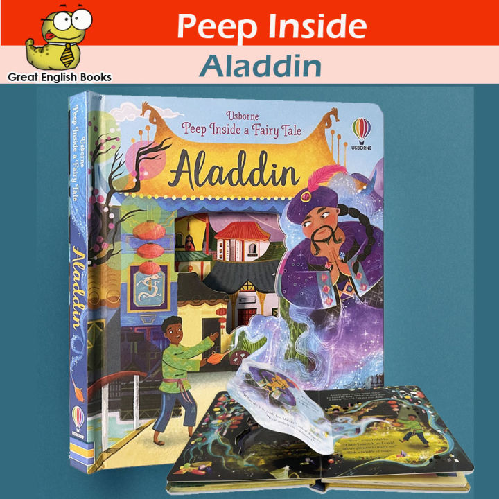 (In Stock ) พร้อมส่ง หนังสือนิทานภาษาอังกฤษ อะลาดิน Usborne Peep Inside ...