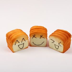 PAZNUL Soft Toast Squeeze Toy Cartoon Slow Rebound Mochi Squish Foam Toy Anti-stress Fidget Squeeze Toy For Stress Relief
