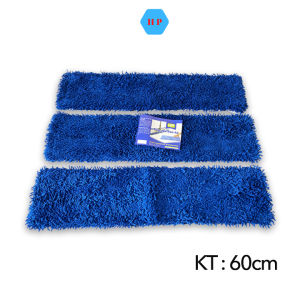 Cây lau nhà công nghiệp san hô 60cm-Chổi lau nhà san hô tự vắt 360 tấm lau Microfiber thân cán inox có khoá tăng đưa ngắn dài