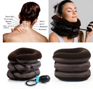 Neck Pain Stretch Pump Sore Tightness Relief Cervical Traction Pillow Stretcher [SG INSTOCK!]