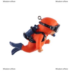 [COD] Wisdom-offere Diver Treasure Chest Box Antique Creative Fish Tank Decoration Gold Aquarium Ornaments Resin