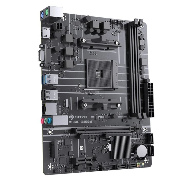 SOYO AMD Motherboard B450M Gaming Desktop M-ATX DDR4 USB3.2 PCIE 3.0 ...