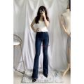 [HCM][Bigsize] Quần Jeans Nữ Ống Loe Bas Vẩy Lưng Cao Co Giãn /Cạp Cao/Size Đại/Vnxk. 