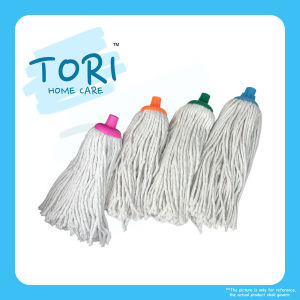 TORI HOME Mop | White Floor Mops | Hand Squeeze Mop | Mop Landle | Cleaning Tools | Cotton String Mop