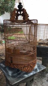 Sangkar Murai No2 Motif Ukiran Burung Cucak Ijo