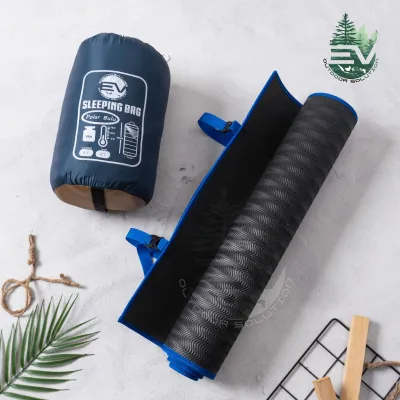 paket hemat sleeping bag polar bulu tebal + matras gulung camping