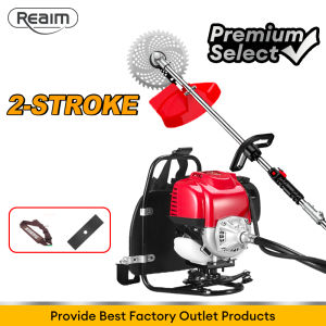 REAIM 4 Stroke Gasoline Grass Cutter Heavy Duty Brush Cutter Big Frame Lawn Mower Portable Trimmer Garden Tool