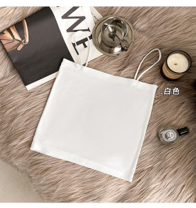 Maniyun Summer Ice Silk Singlet Top No Padding Off Shoulder Sling Camisole Seamless Suspender