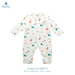 Bộ body dài họa tiết BENTY body mặc ngủ cho bé trai bé gái chất vải mềm mịn không kích ứng da bé