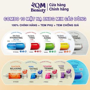 Combo 10 mặt nạ BNBG mix các dòng Vita Genic Skin Booster Foil Mask chính hãng