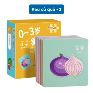 Flashcard Ghép Hình Động Vật Trái Cây & Phương Tiện Giao Thông Cho Trẻ 3-6 Tuổi Song Ngữ Trung-Anh Giáo Dục Sớm 12 Thẻ