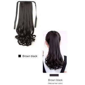 IVY Curly Ponytail Extension Fashionable Heat Resistant Ponytail Clip Wig Wigs Long Hair For Women Toupee Extensions Ponytail Hair Extension Short Curly Synthetic Material With Clip Wig Hair for Kids Girl