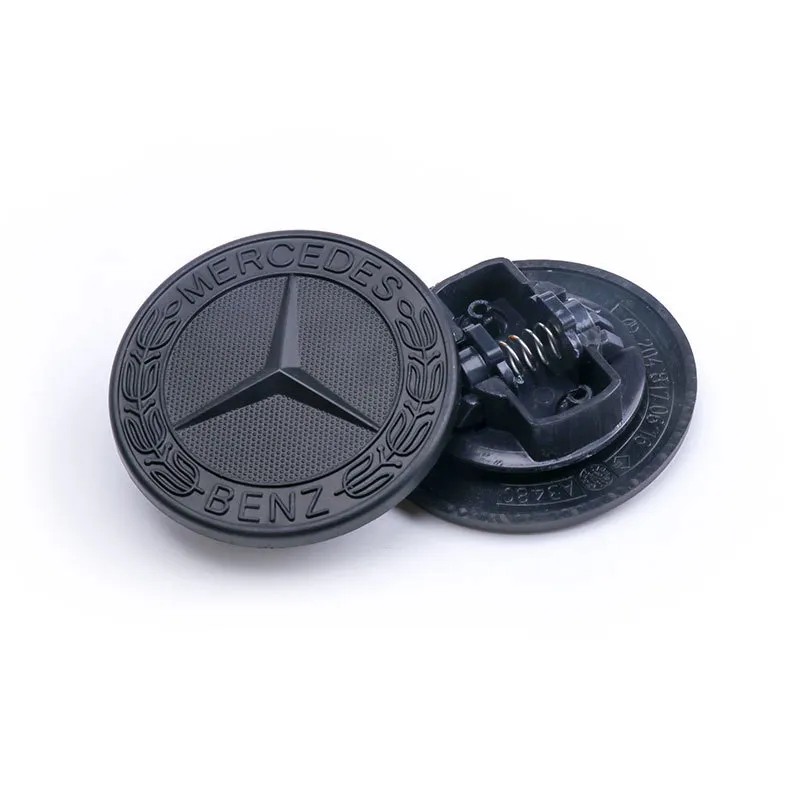 57mm Hood logo bonnet emblem for Black Brabus B symbol Mercedes