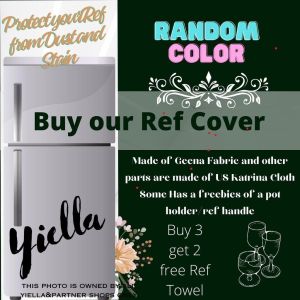 Maroon Ref Cover or Fridge Top Cover made of Geena Fabric and US Katrina Fabric with Foam