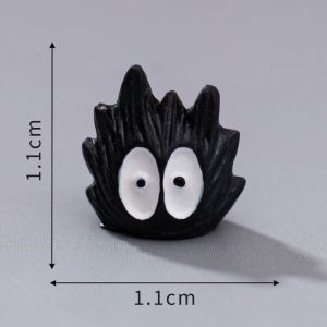 JOYNCLEON Xây dựng cảnh sáng tạo và tự làm thủ công nhựa trang trí Sprite than mini đen dễ thương cho hồ cạn