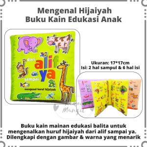 Buku Bantal Edukasi Balita Mengenal Hijaiyah - Buku Kain Aman & Lembut