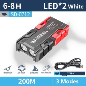 Original SmilingShark ไฟฉาย SD-0712ไฟฉาย Led Type-C แบบชาร์จไฟได้18650ไฟฉายขนาดเล็กแบบพกพา Super Bright ไฟทำงานกันน้ำในครัวเรือนโคมไฟฉุกเฉินหอพักนักเรียนซ่อมรถกลางแจ้งตกปลาเดินป่าสุนัขโคมไฟเดิน