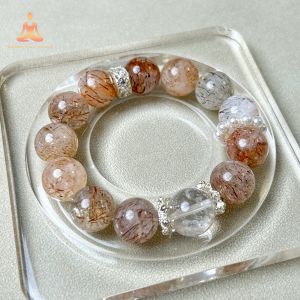 Free Shipping With Certificate Natural Titanium Crystal Black Gold Super Seven Crystal Bracelet Womens White Crystal Bracelet Pearl Bracelet