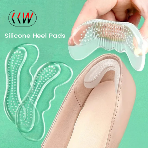 CCW 2PCS Silicone Heel Cushion Pads for Shoes Women Antiwear Foot Pad Non-Slip Heel Protector Sticker Shoe Adjustable Size Inserts