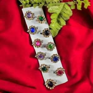 12 pcs bros dagu hijab seri bunga gold mutiara warna warni mini cantik lusinan