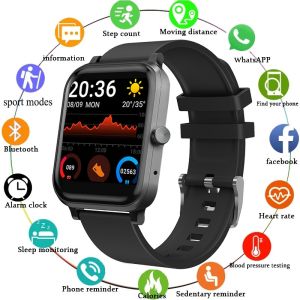 【Ready stock】Usams Full Screen Smart Watch Men Women Sport Fitness Heart Rate Blood Pressure Monitoring Waterproof Watch Men SmartWatch For Android ios