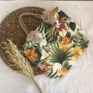 Tas Wanita Kain kanvas Tas Jinjing  wanita Tali Sumbu Tas Mukena Serbaguna Tas Wanita Tas Handbag Kanvas tas wanita dewasa model terbaru 2022 tas kerja wanita tas tenteng wanita Premium Motif Floral Hitam